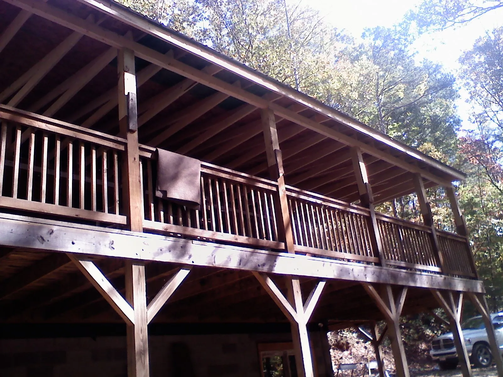 Timber framing under a new elevated porch and deck — Roof Leak Repair in Ponte Vedra Beach by Roofing Brothers